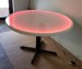 48 Inch Diameter Round LED Glow Table w/ Cast Iron Base