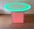 48 Inch Diameter Round LED Glow Table w/ Cube Base