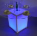 48 Inch Round Clear Acrylic Top LED Glow Base Table