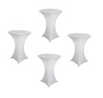 White Color 4 Pack 30x42 Table Covers