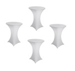 White Color 4 Pack 30x42 Table Covers