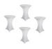 4 Pack 30 x 42 Spandex Fitted Stretch Highboy Table Covers White