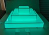 4 Tier Square LED Shelf Display GREEN