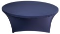 Navy Blue Round 60 Inch (5 Ft) Spandex Stretch Table Cover