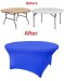 Royal Blue Round 60 Inch (5 Ft) Spandex Stretch Table Cover
