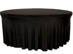 60 inch Round Black Wavy Table Cover
