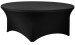 Black 72 Inch (6 Ft) Round Spandex Stretch Table Cover