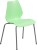 Green 770 lb Capacity Stack Chair with Lumbar Support and Silver Frame