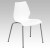White 770 lb Capacity Stack Chair with Lumbar Support and Silver Frame