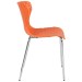 Orange Contemporary Design Plastic Stack Chair