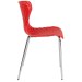 Red Contemporary Design Plastic Stack Chair
