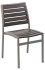 Outdoor Side Chair w/ Gray Synthetic Teak Slats
