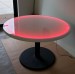 48 Inch Round Light Up Glow Top Table with Round Black Cast Iron Base