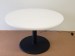 48 Inch Round Light Up Glow Top Table with Round Black Cast Iron Base