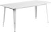 White 32 x 63 Rectangular Outdoor Retro Industrial Metal Table