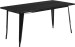 Black 32 x 63 Rectangular Outdoor Retro Industrial Metal Table