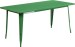 Green 32 x 63 Rectangular Outdoor Retro Industrial Metal Table