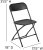 Black Outdoor Folding Chair with Plastic Seat and Back