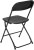 Black Outdoor Folding Chair with Plastic Seat and Back