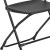 Black Outdoor Folding Chair with Plastic Seat and Back