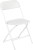 White Outdoor Folding Chair with Plastic Seat and Back