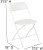 White Outdoor Folding Chair with Plastic Seat and Back