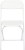 White Outdoor Folding Chair with Plastic Seat and Back