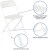 White Outdoor Folding Chair with Plastic Seat and Back