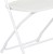 White Outdoor Folding Chair with Plastic Seat and Back