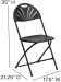Black Plastic Fan Back Folding Chair