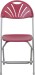 Burgundy Plastic Fan Back Folding Chair