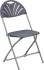 Charcoal Fan Back Folding Chair