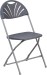 Charcoal Fan Back Folding Chair
