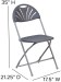 Charcoal Fan Back Folding Chair