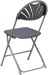 Charcoal Fan Back Folding Chair