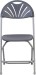 Charcoal Fan Back Folding Chair