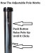 How the adjustable pole works