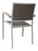 Outdoor Commercial Arm Chair with Java Color Weave and Silver Frame