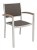 Outdoor Commercial Arm Chair with Java Color Weave and Silver Frame