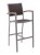 Outdoor Commercial Bar Stool with Dark Java Color Weave and Silver Frame