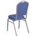 Blue Fabric Crown Back Stacking Banquet Chair Side View