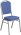 Blue Fabric Crown Back Stacking Banquet Chair Silver Frame