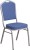 Blue Fabric Crown Back Stacking Banquet Chair Silver Frame