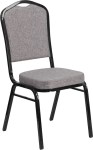 Gray Fabric and Black Frame Chair