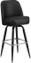 Black Vinyl Bucket Swivel Bar Stool