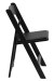 Side View Black Resin Folding Wedding Chair