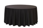 Black Round Table Linen