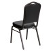 Black Vinyl Banquet Chair Side View