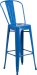 30 Inch High Outdoor Retro Industrial Bar Stool with Back