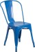 Blue Outdoor Metal Retro Industrial Side Chair